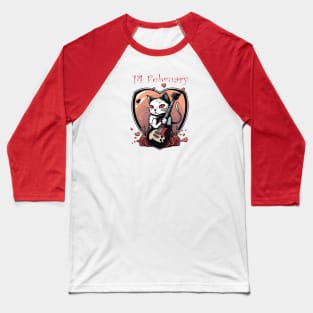 14 Ferbruary Guitarist Cat Baseball T-Shirt